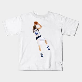 Dirk Nowitzki of the Dallas Mavericks Kids T-Shirt